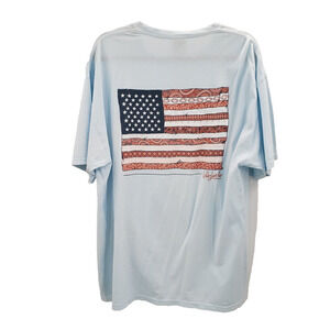 Lillybelle Clothing Short Sleeve Graphic Shirt Womens Large Blue American Flag